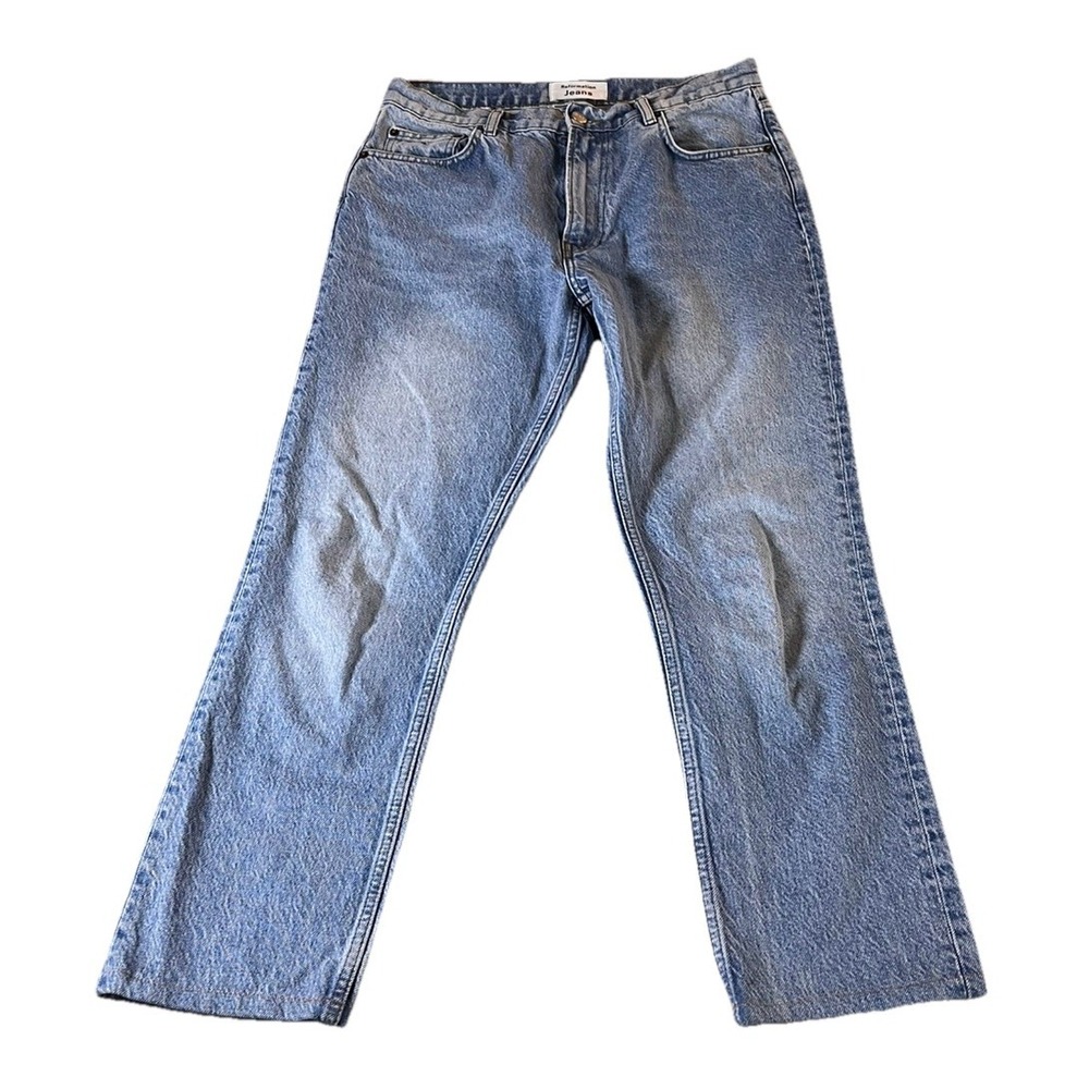 Reformation Jeans Women 29 Straight Leg Blue Denim Cropped High Rise